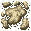 A sprite of some scattered rocks designed for use as a tile in a grid-based game.