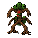 A sprite of Treant Whirlistigg, a massive version of a stick insect that serves as a protector of the forests.